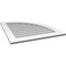 Ekena Millwork Quarter Round Top Right Surface Mount PVC Gable Vent w/ 3-1/2"W x 1"P Standard Frame, 30"W x 34"H GVPQR30X3401SN - alternate 2